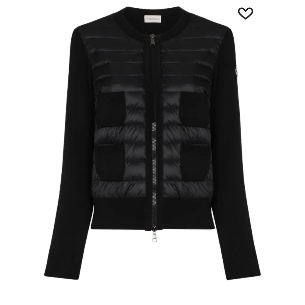 Moncler Padded-Panel Knitted Cardigan Jacket - image 1